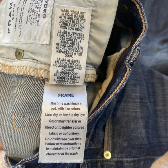 Frame Jeans Womens Size 24 Le Skinny de Jeanne Casual Blue Normcore Basic Pants - Picture 5 of 11